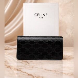 XX SOLD XX Celine Triomphe Horizontal Shoulder Bag